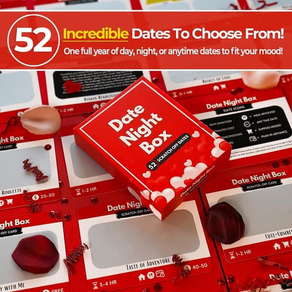 Date Night Box: 52 Romantic Scratch-Off Ideas for Couples
