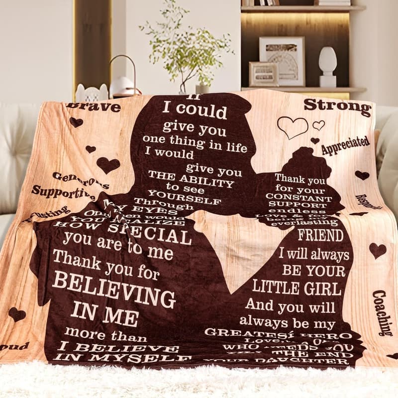 Personalized Soft Blanket for Dad - Ideal Christmas Gift