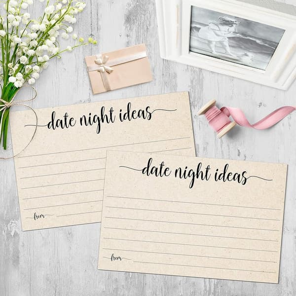 Date Night Idea Cards - 50 Rustic Game Ideas for Couples