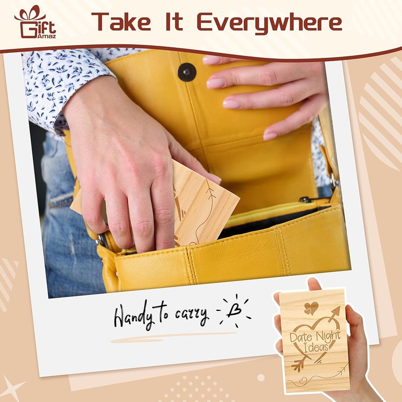 Date Night Ideas Box - Wooden Activities for Couples