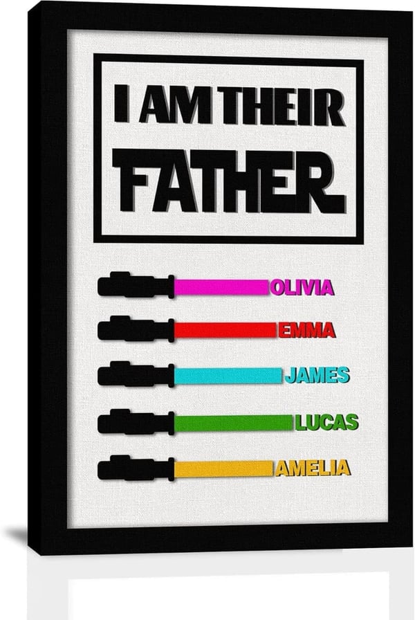 Father's Day Personalized Canvas Print for Dad