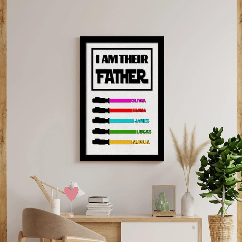 Father's Day Personalized Canvas Print for Dad
