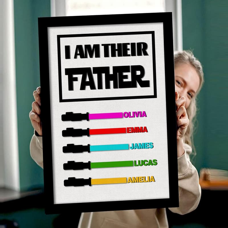 Father's Day Personalized Canvas Print for Dad
