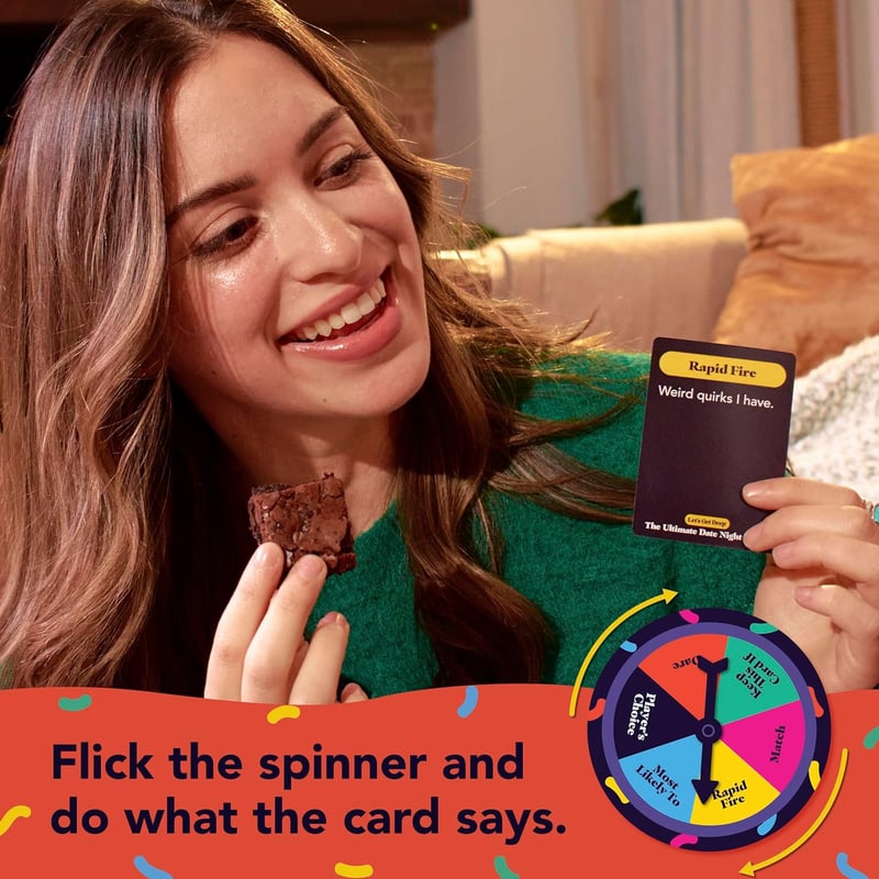Date Night Game for Couples - 300 Cards & Spinner