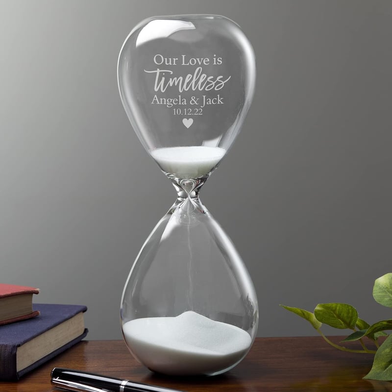 Wedding Unity Hourglass - Custom Engraved with Names & Date