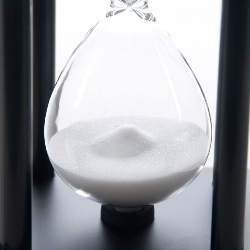 60-Minute White Wood Sand Timer Hourglass
