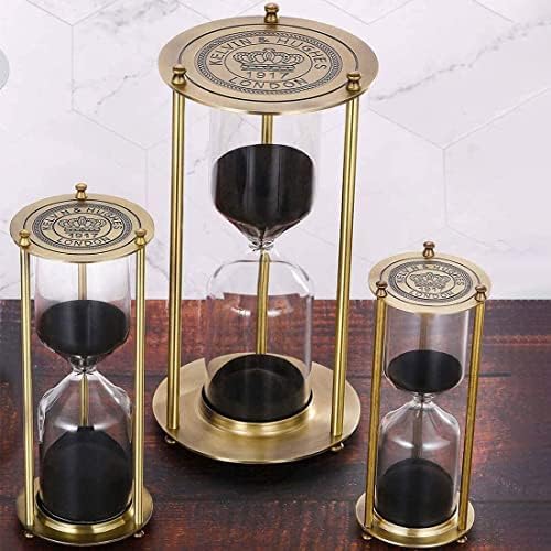Vintage Brass Sand Timer - 60 Minute Hourglass for Home & Office