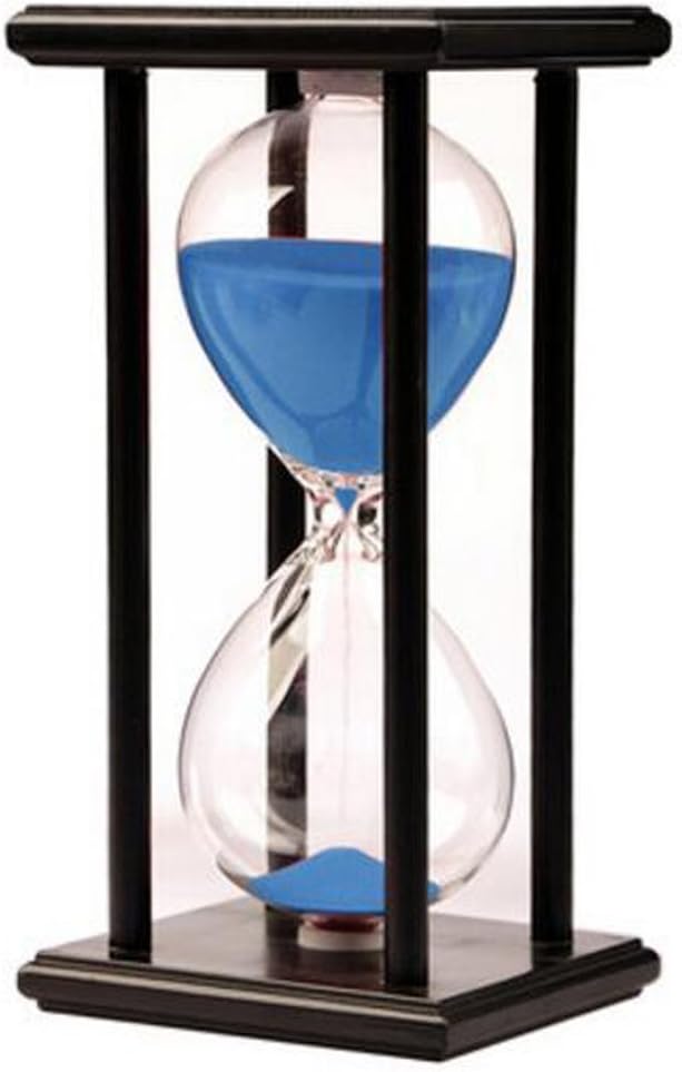 60-Minute Sandglass Timer in Wooden Frame - Home Décor Accent