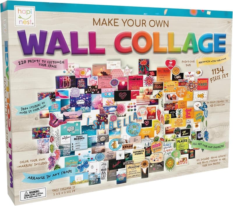 DIY Wall Collage Kit for Tween Girls - Trendy Room Décor