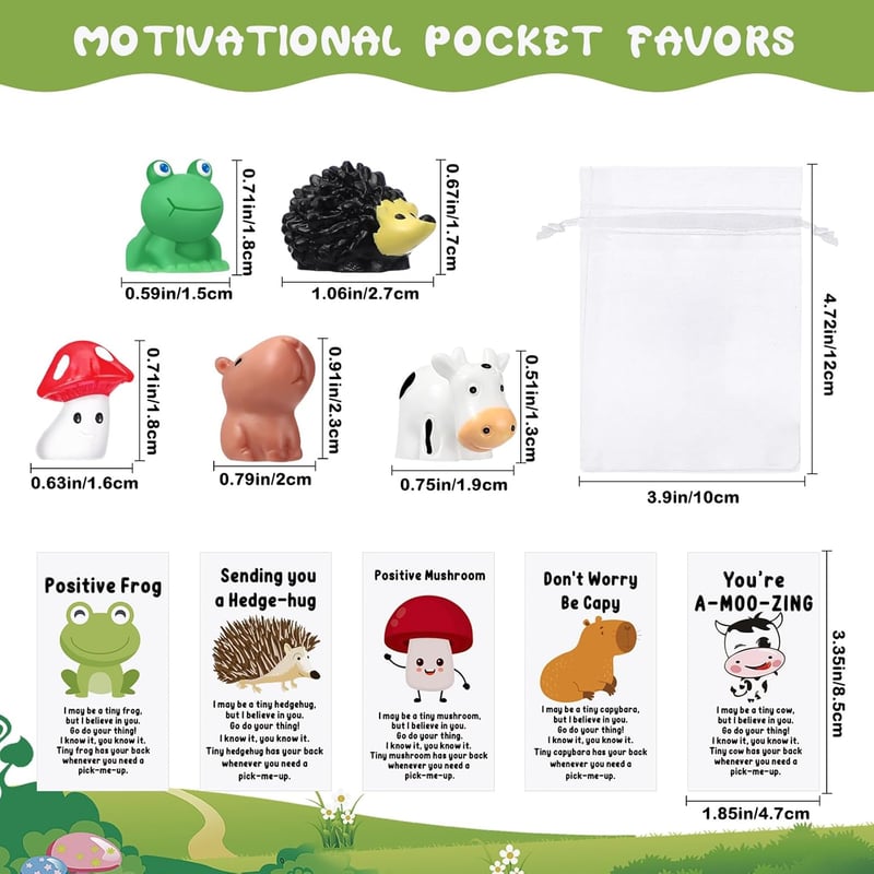 Employee Appreciation Gifts: Funny Animal Pun Note Cards (25 Set)