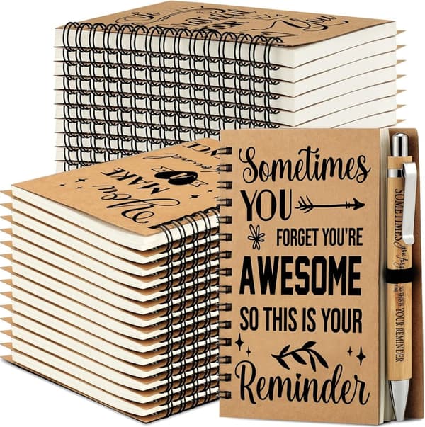 Employee Appreciation Gift Set: 36 Inspirational Notebooks & Pens