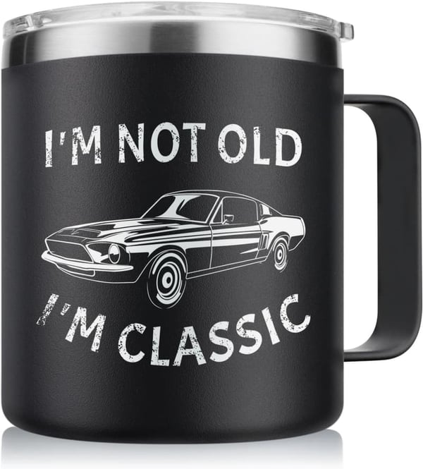 Funny Coffee Mug for Men - Retirement & Father's Day Gift (14oz, Black)