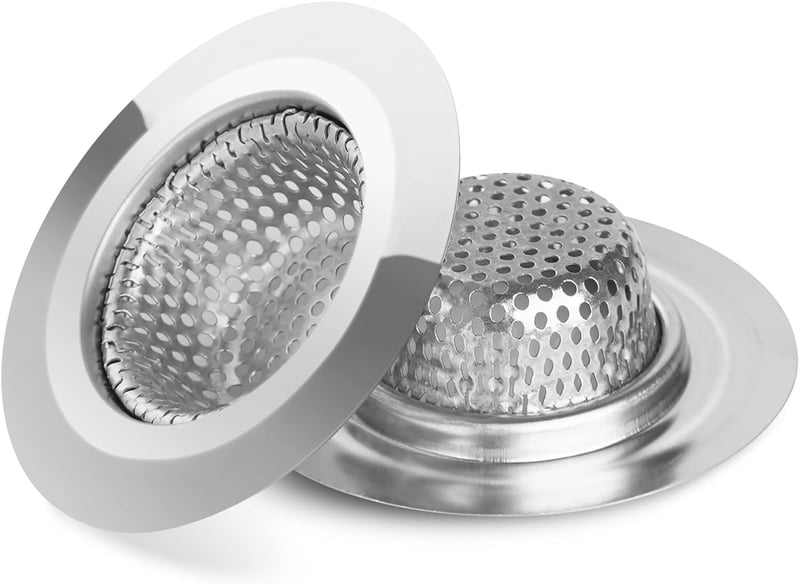 Stainless Steel Bathtub Drain Strainer Set - 2.79 Inch Catchers