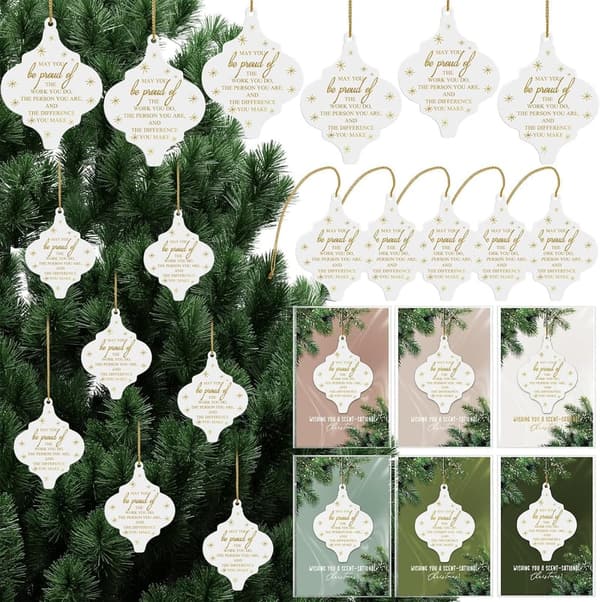Christmas Coworker Appreciation Scented Ornaments - 24 Set