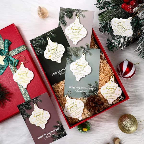 Christmas Coworker Appreciation Scented Ornaments - 24 Set