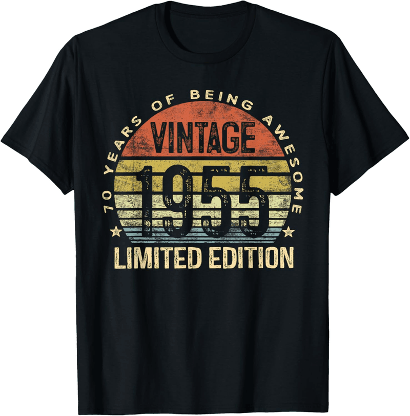 70th Birthday Vintage 1955 Limited Edition T-Shirt