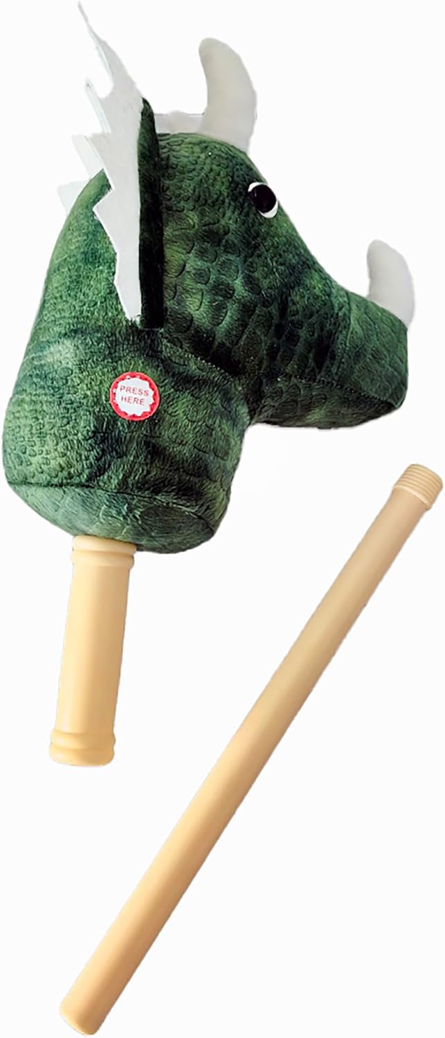 Kids' Green Dinosaur Music Stick - Plush Animal for Pretend Play
