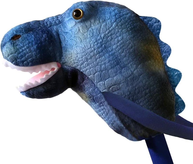 Plush T-Rex Stick Horse Toy for Kids and Toddlers
