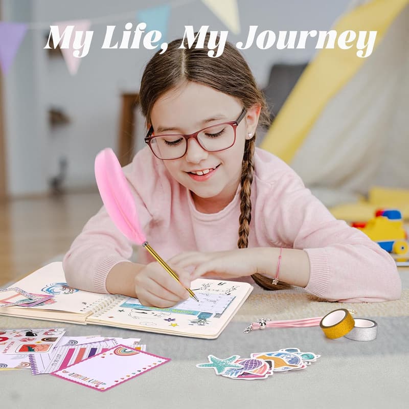 DIY Journal Kit for Girls - Birthday Gift for Ages 8-13