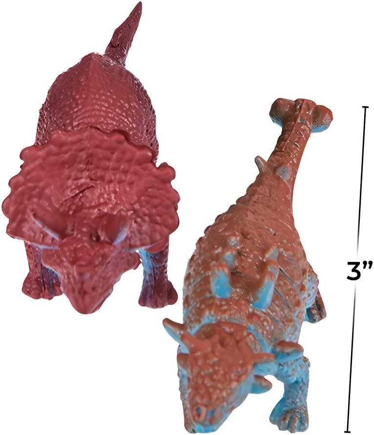 Assorted Mini Dinosaurs - 3 Inch, Dozen Pack