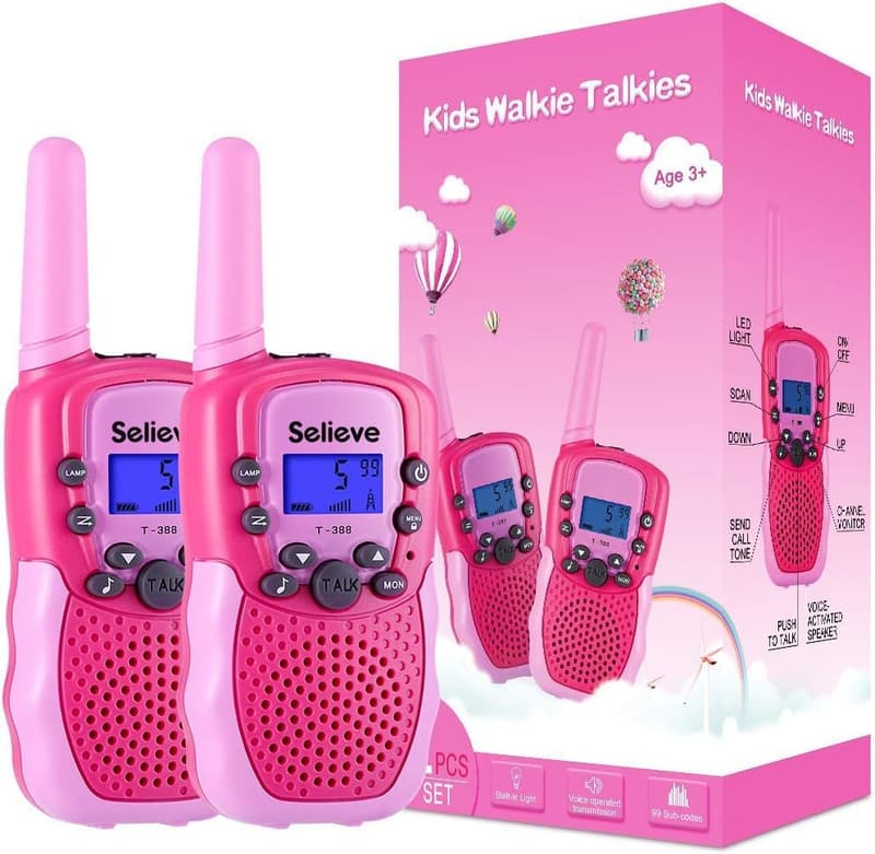 Kids' Walkie Talkies with Flashlight - 22 Channels, 3 Miles Range
