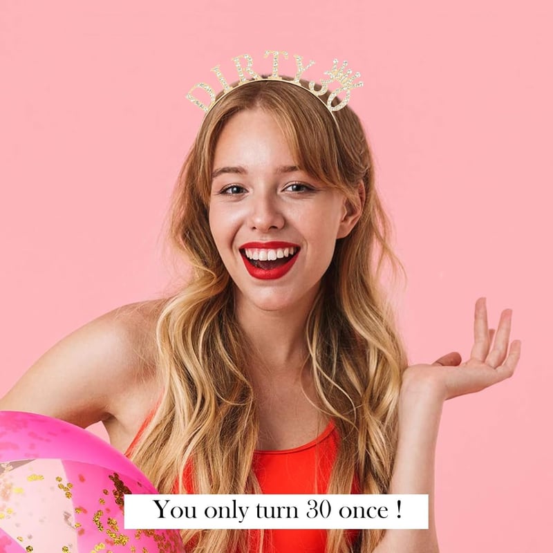 Gold Birthday Crown and Tiara Headbands for Women