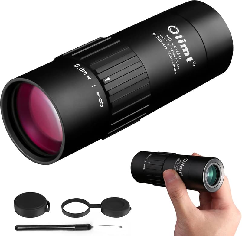 Compact 8x32 Mini Monocular Telescope for Adults