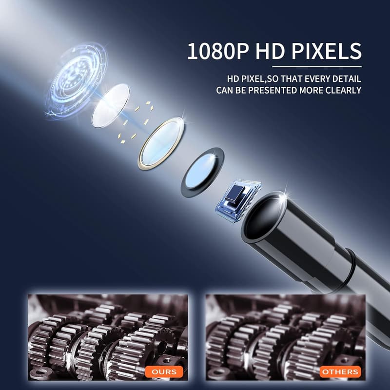 Father's Day Endoscope Camera, 1080P HD, 16.4FT Cord