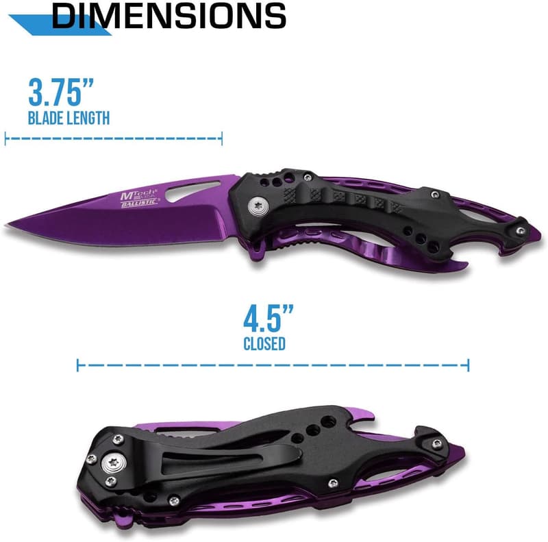 MTECH USA Folding Knife with 3.75-Inch Half-Serrated Blade