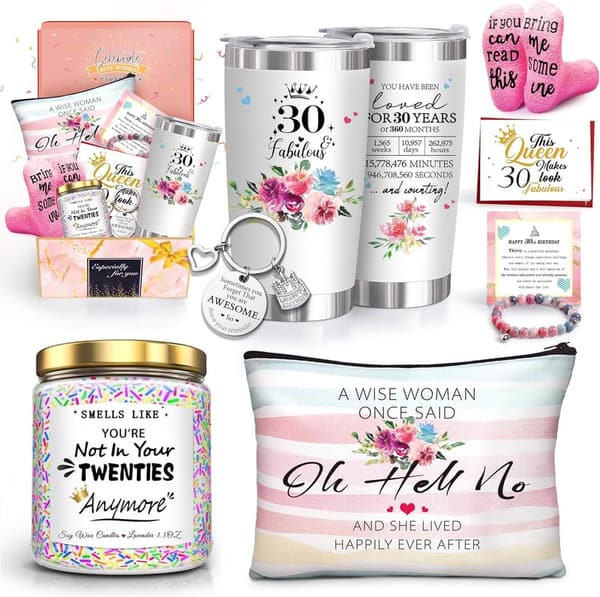 30th Birthday Tumblers Set for Women - Fun Gift Ideas