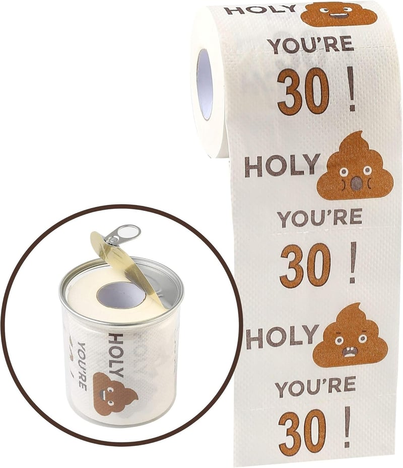 30th Birthday Gag Gift - Funny 3-Ply Toilet Paper Roll