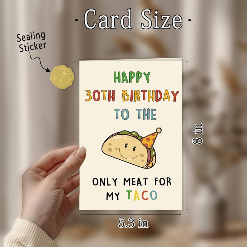 30th Birthday Funny Card for Men, Humorous Gift for Him