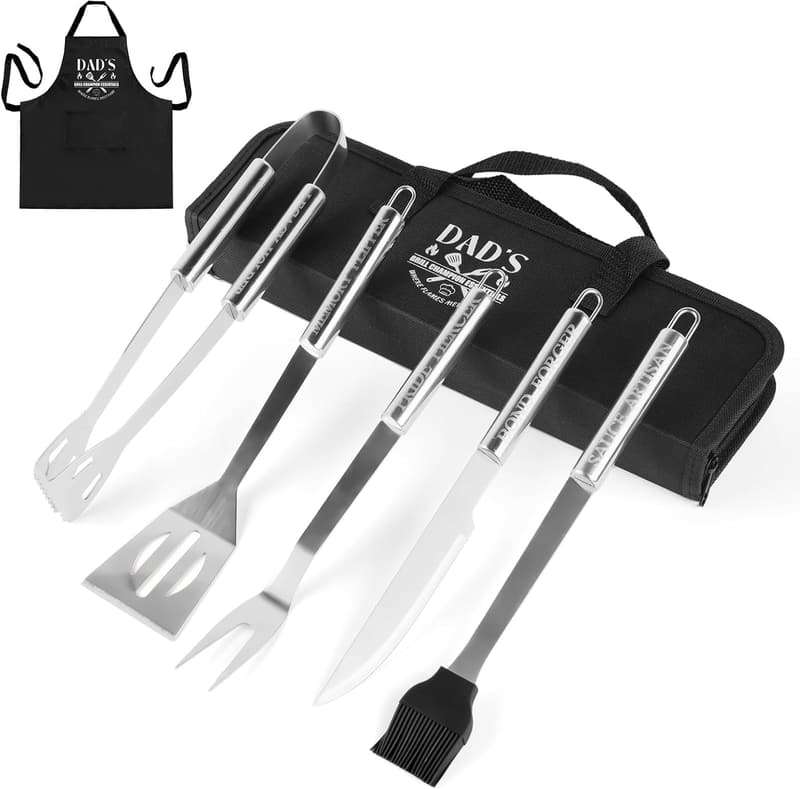 Father's Day Engraved Stainless Steel BBQ Tools Set