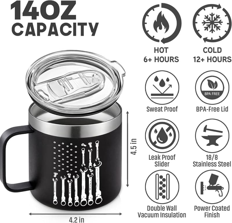 Father's Day 14 oz Mug for Dad and Grandpa