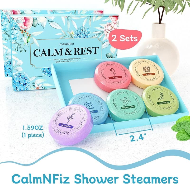 Valentine's Day Shower Steamers Gift Set for Men and Women (12-Pack)