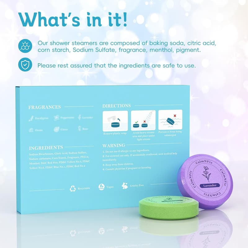 Valentine's Day Shower Steamers Gift Set for Men and Women (12-Pack)