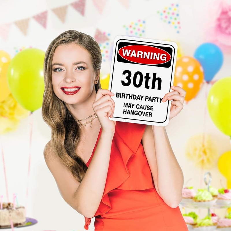 30th Birthday Decorations – 9-Piece Funny Garden Party Set