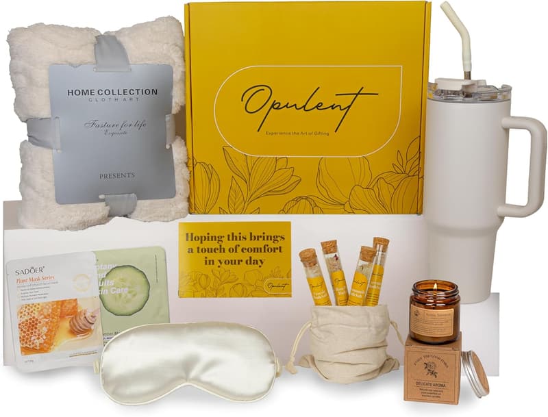 Birthday Gift Box for Women - Luxury Spa Set with Cozy Blanket