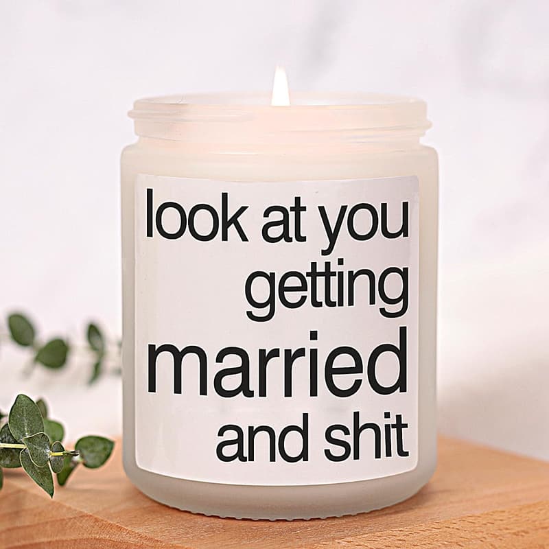 Personalized Lavender Scented Candles for Bridal Showers