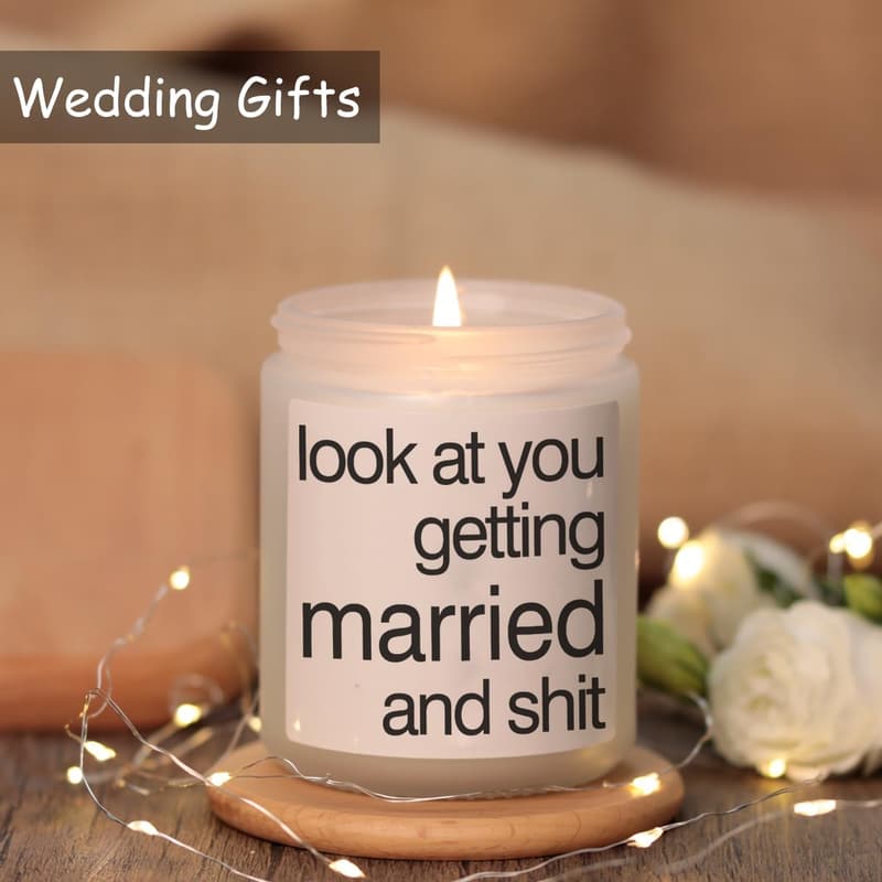Personalized Lavender Scented Candles for Bridal Showers