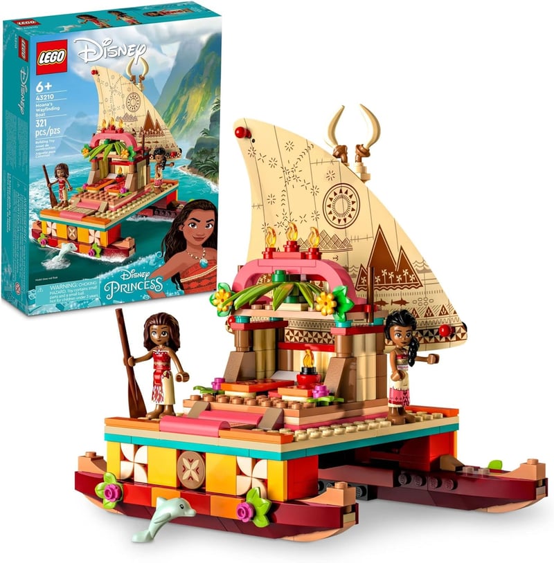 Moana's Wayfinding Boat Building Toy Set for Kids 6+