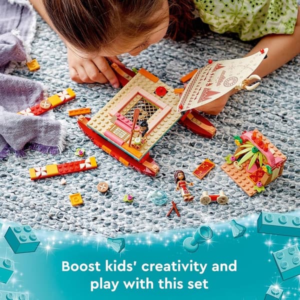 Moana's Wayfinding Boat Building Toy Set for Kids 6+