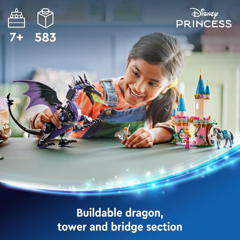 LEGO Disney Princess Maleficent Dragon Building Set for Ages 7+