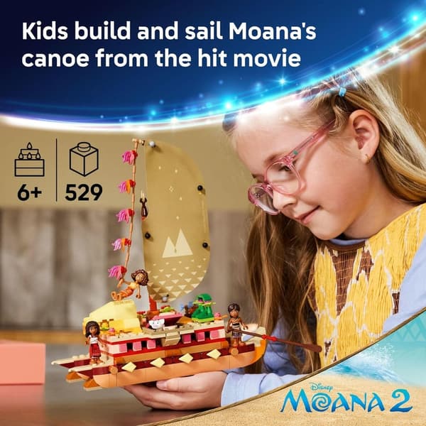 LEGO Disney Moana's Adventure Canoe - Building Toy for Ages 6+