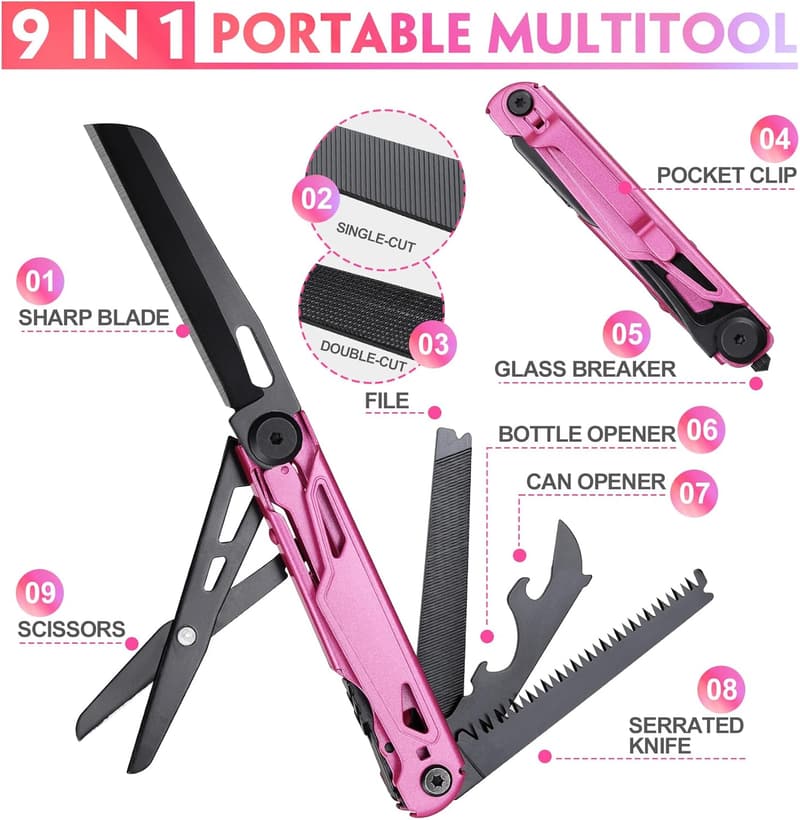 Pink Self Defense Pocket Knife for Women - Mother's Day Gift