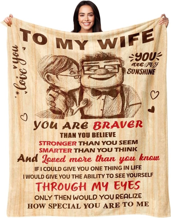 Mother's Day Throw Blanket for Wife – Romantic Gift 50
