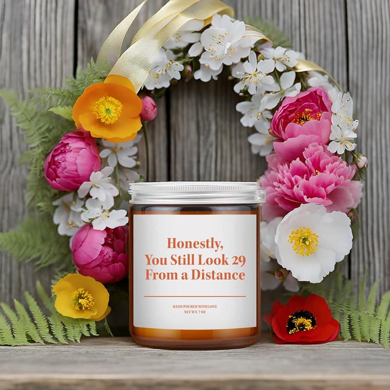 30th Birthday Handmade Lavender Candle for Her & Him