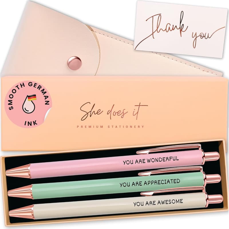 Inspirational Pen Set for Women - Motivational Office Gifts