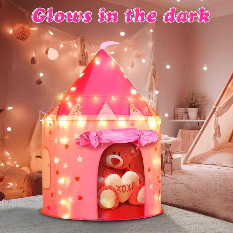 Princess Playhouse Tent with 13 Dress-Up Accessories and Lights