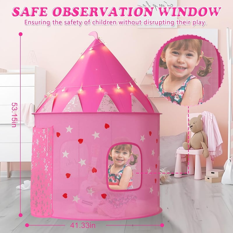 Princess Playhouse Tent with 13 Dress-Up Accessories and Lights